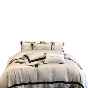 High-End Minimalist Tencel Cotton Bedding – Vintage Active Printing 4-Piece Home Textile Set