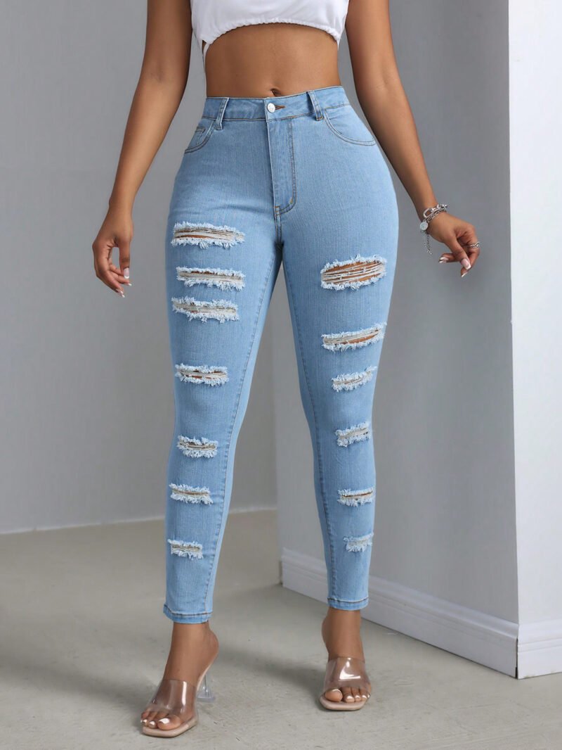 Women's Ripped Jeans- Trendy Ripped Trousers