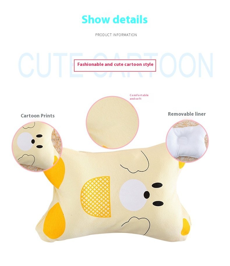 Baby Pillow Detachable & Removable – Washable, Soft & Comfortable Head Support Pillow for Infants