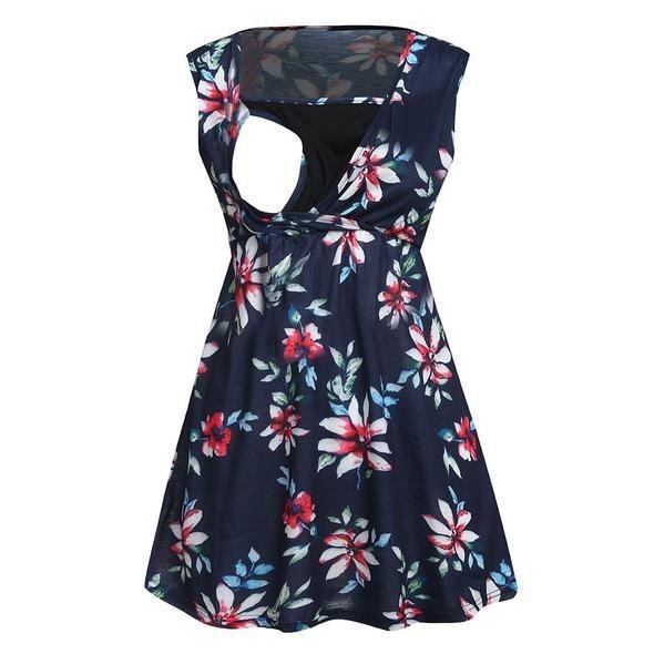 Pregnant Women Floral Printed Vest Maternity - Stylish & Comfortable Pregnancy Wear
