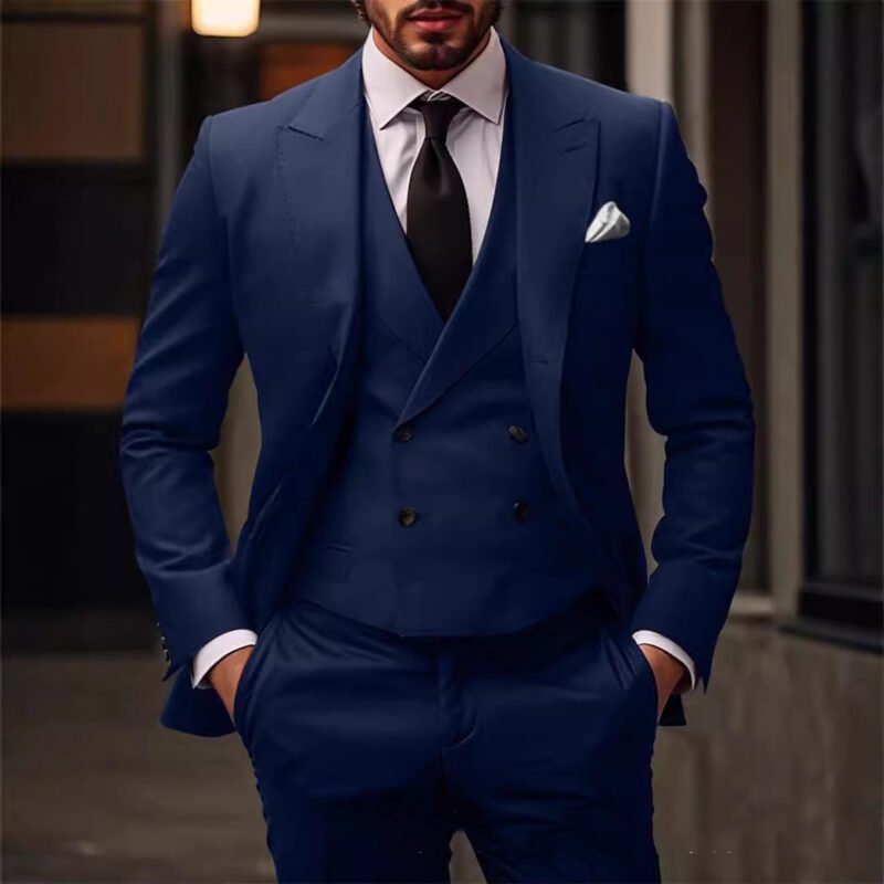 Plus Size Three-Piece Suit for Men - Stylish & Comfortable Formal Attire