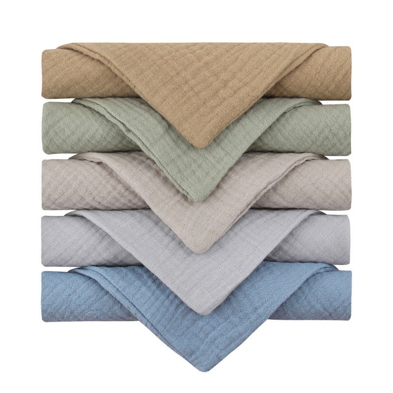 5-Piece Baby Towel Set – Plain Cotton Face Towels for Soft & Gentle Care l