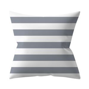 Gray Geometric Polyester Pillow Cover – Cross-border Hot Sale Silver Gray Sofa Cushion Cover