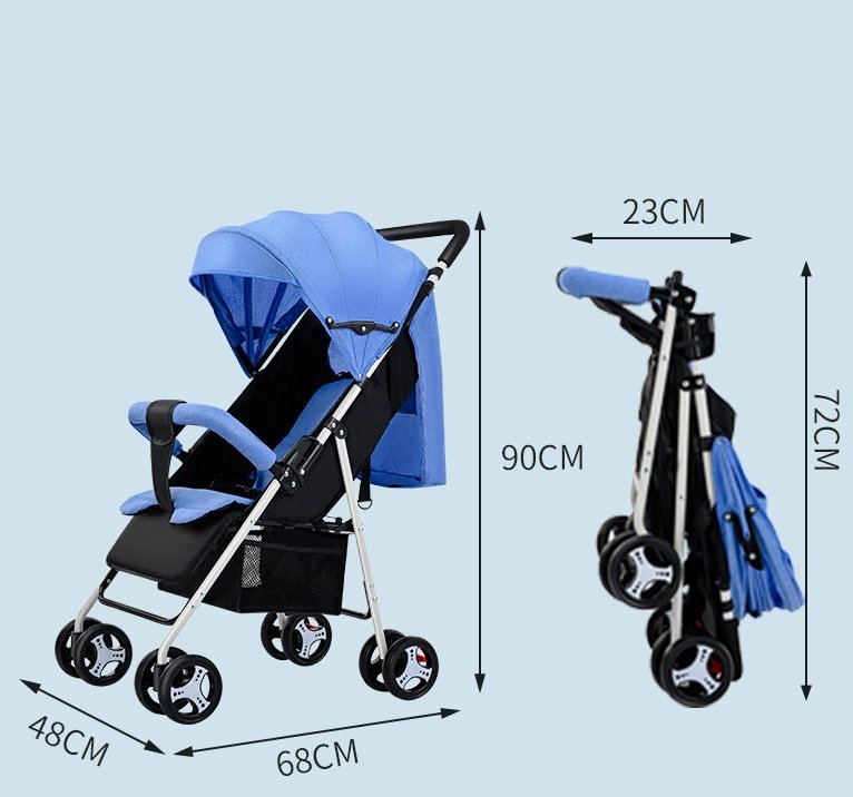 Lightweight Folding Baby Stroller - Compact, Easy to Carry & Travel-Friendly
