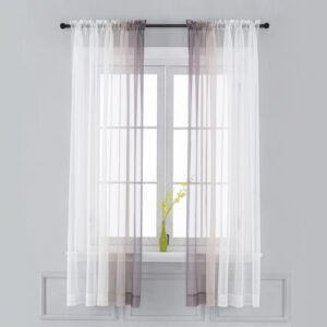 Left & Right Gradient Color Curtain – Finished Window Screen for Stylish Home Decor
