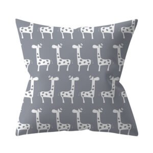 Gray Geometric Polyester Pillow Cover – Cross-border Hot Sale Silver Gray Sofa Cushion Cover