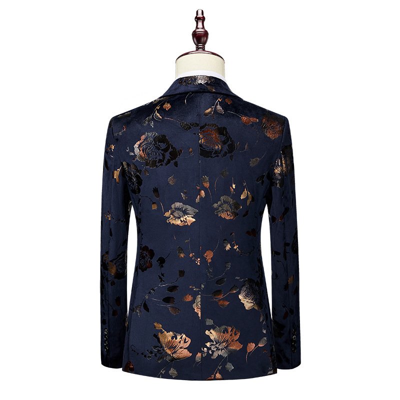 Men's Business Creative Printed Tie Suit Set - Stylish & Professional Attire