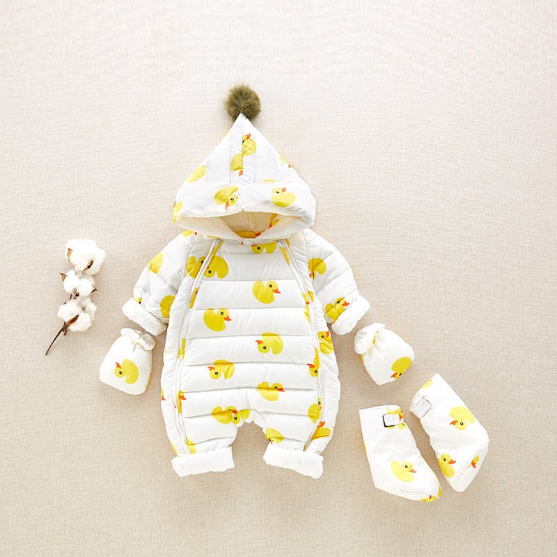 Baby Winter White Down Jacket – Warm & Cozy Down Coat for Infants