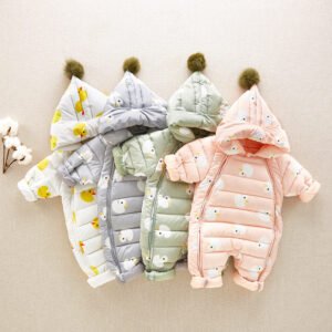 Baby Winter White Down Jacket – Warm & Cozy Down Coat for Infants