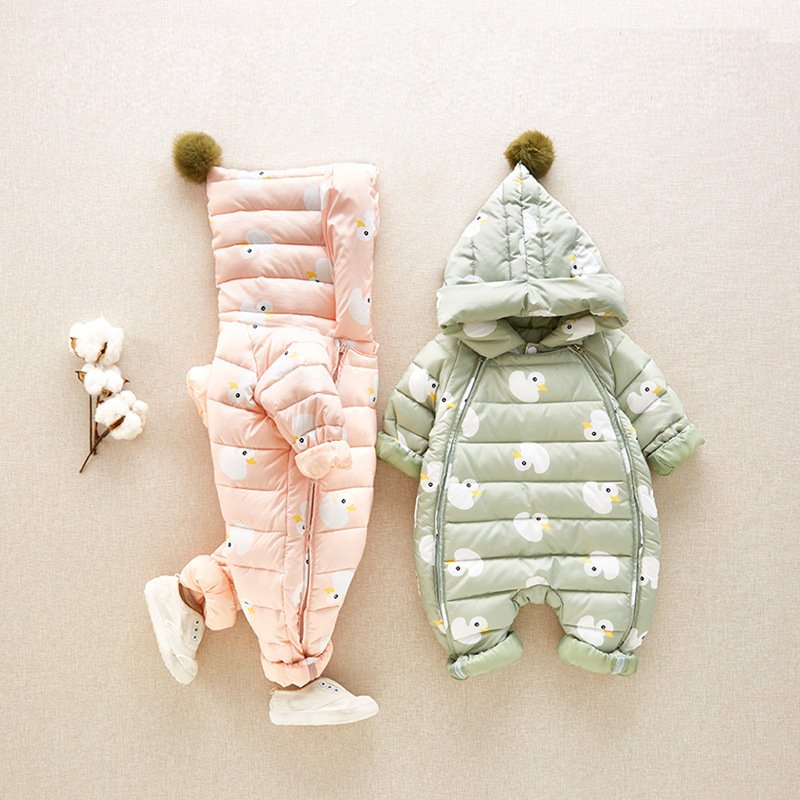 Baby Winter White Down Jacket – Warm & Cozy Down Coat for Infants