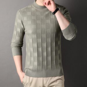 Solid Color Thickened Men's Casual Sweater – Warm & Comfortable Everyday Wear