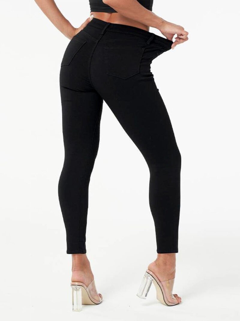 High Waist Skinny Black Pencil Jeans for Women | Street Hipster Slim Fit Denim