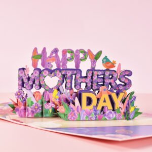 3D Pop-Up Flower Bouquet Cards – Anniversary, Mother’s Day, Wife & Mom Greeting Cards, Floral Invitation Postcards
