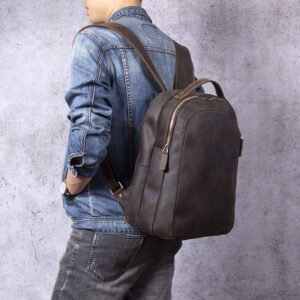 New Vintage Backpack - First Layer Cowhide, Simple & Fashionable