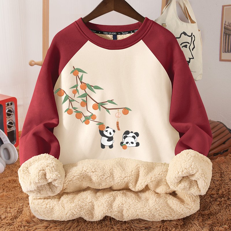Fleece-Lined Thickened Hooded Fleece Sweatshirt for Women - Warm & Cozy