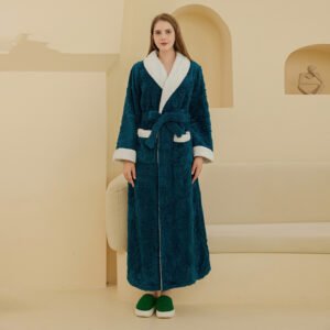 Thickened Flannel Sleepwear- Cozy & Elegant Nightgown