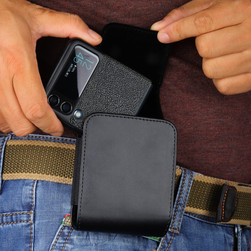 Vertical Multifunctional Folding Mobile Phone Holster - Hanging Waist Bag for Convenience