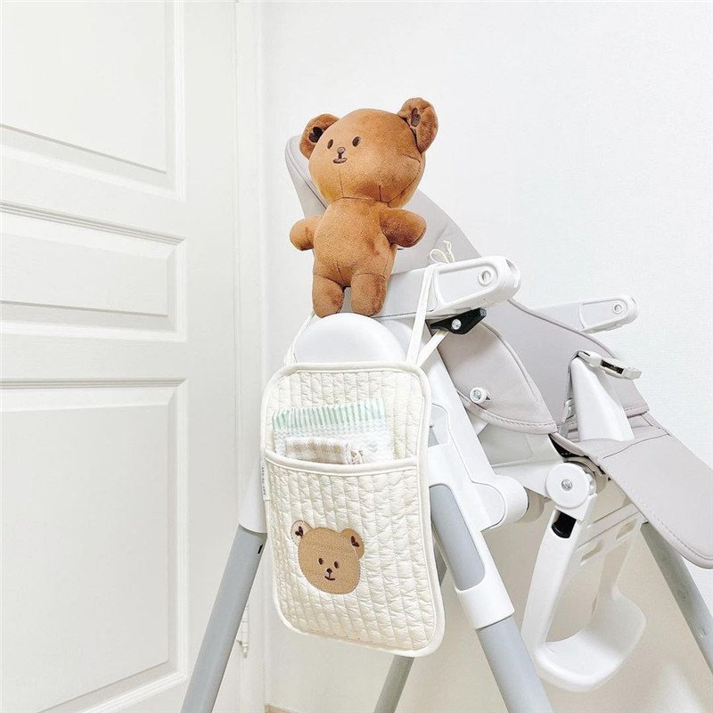 Bed Storage Hanging Bag - Baby Bottle & Diaper Organizer for Convenience
