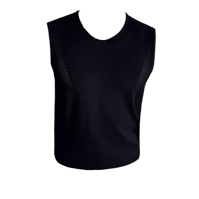 Knitted Vest Men's Athletic Fitness Stretch Sleeveless T-shirt – Comfortable & Durable