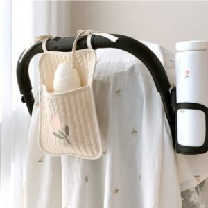 Bed Storage Hanging Bag - Baby Bottle & Diaper Organizer for Convenience