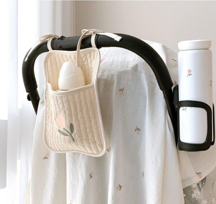 Bed Storage Hanging Bag - Baby Bottle & Diaper Organizer for Convenience