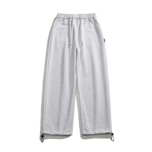 Drawstring Ankle-Tied Loose Straight Sweatpants – Comfortable & Relaxed Fit