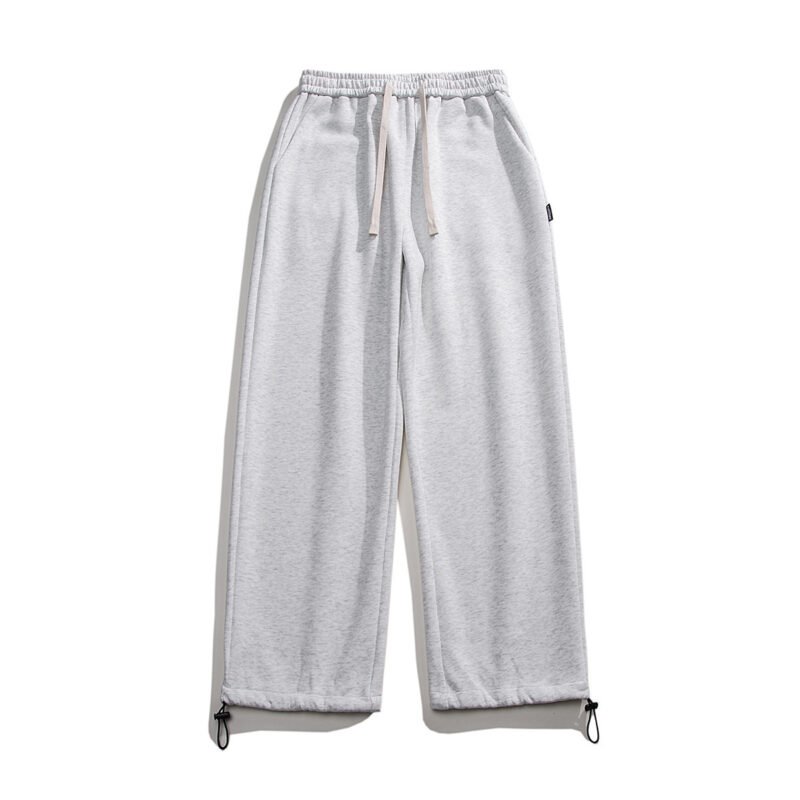 Drawstring Ankle-Tied Loose Straight Sweatpants – Comfortable & Relaxed Fit