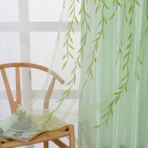 Exquisite Transparent Printed Curtains – Elegant Window Treatment for Stylish Home Decor