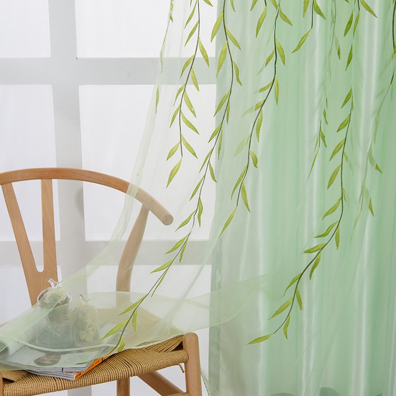 Exquisite Transparent Printed Curtains – Elegant Window Treatment for Stylish Home Decor