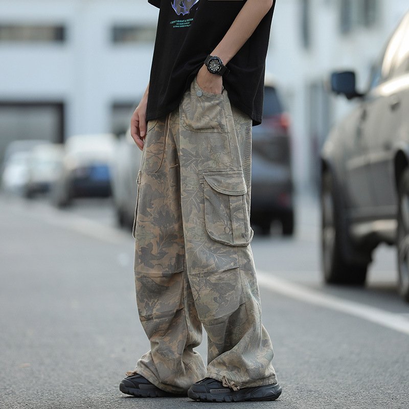 Camouflage Workwear Pants – Men's Wide Leg Trousers for Durable & Stylish Workwear