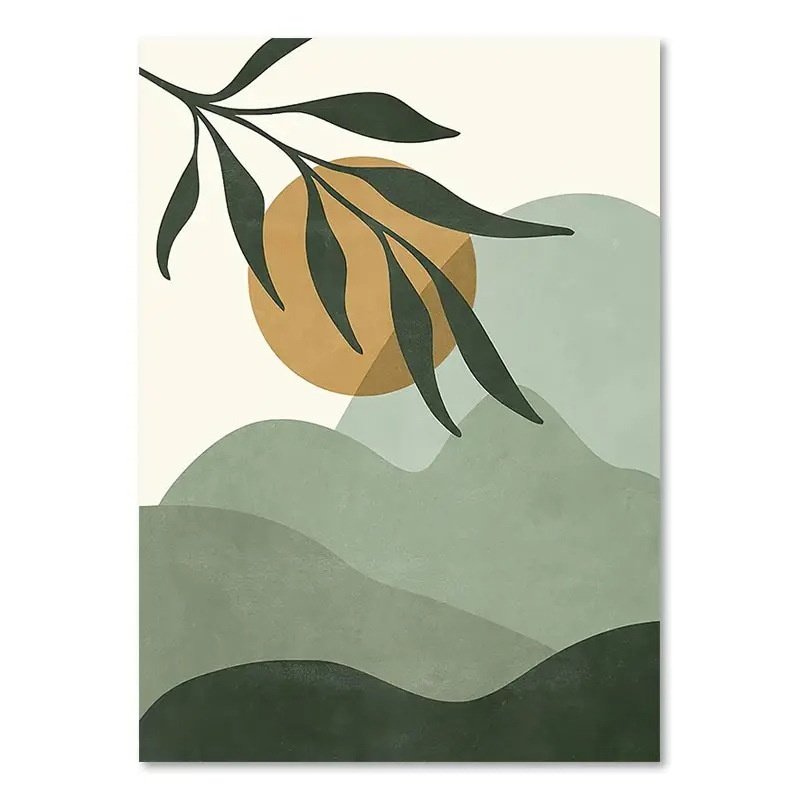Green Plant Decorative Painting – Refreshing Wall Art for Nature-Inspired Home Decor