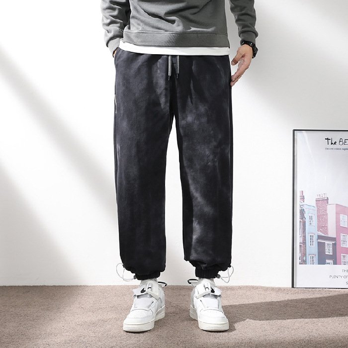 Elastic Waist Drawstring Ankle-Tied Sweatpants for Men – Comfortable & Stylish Fit