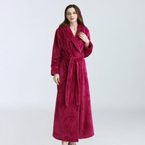Winter Warm Dressing Gown for Women | Cozy Bathrobe Pajamas for Cold Weather