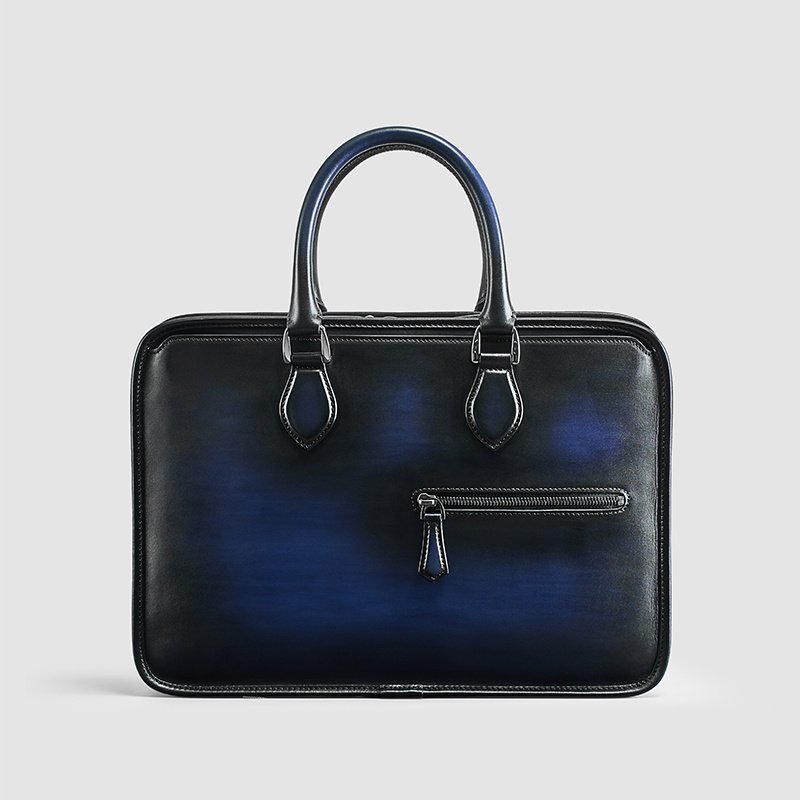 Hand-Rubbed Cow Leather Vintage Business Briefcase | Stylish & Durable Office Bag
