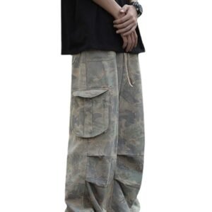 Camouflage Workwear Pants – Men's Wide Leg Trousers for Durable & Stylish Workwear