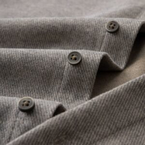 Khaki Thick Warm Woolen Long Sleeve Shirt for Men – Stylish & Cozy