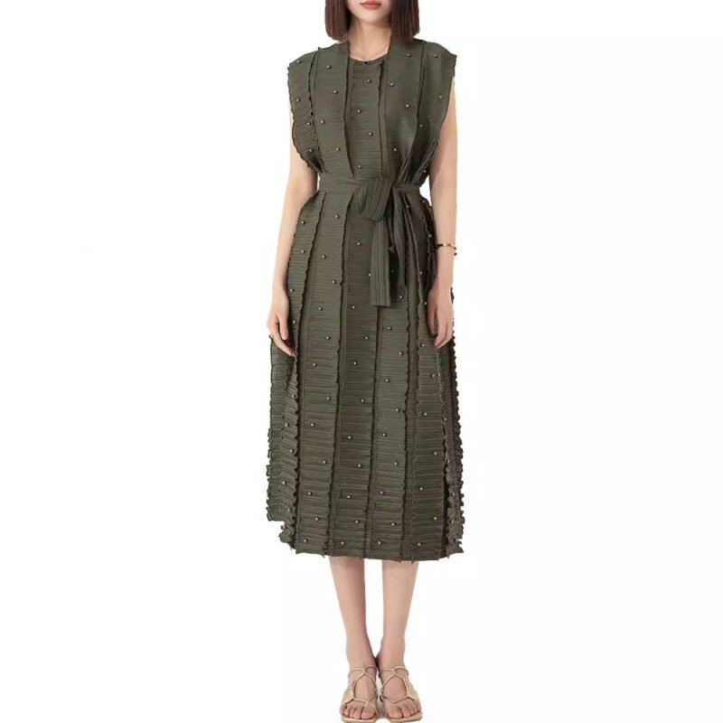 Loose Elastic Oversized Pleated Dress – Comfortable & Chic Fashion