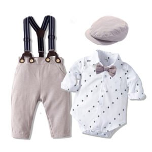 Gentleman's Suit Baby Romper | Long-Sleeved One-Piece Outfit for Infants
