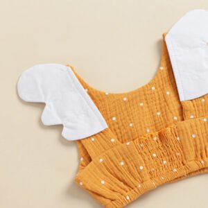 Girls Cotton Linen Polka Dot Style – Cute & Comfortable Children's Clothing