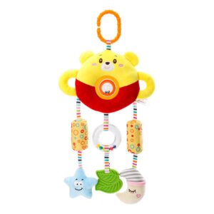 Stroller Toy - Bed Hanging Turn Bead Doll & Plush Hand Rattle Bed Bell for Babies