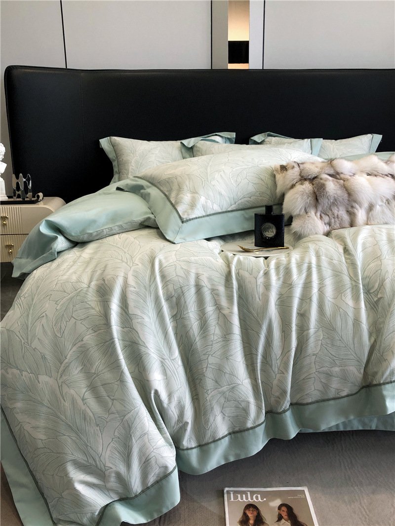 Long-Staple Cotton Printed Four-Piece Bedding Set – Soft Cotton Bedding for Luxurious Comfort