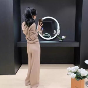 Hooded Cardigan Short Coat with Two-Piece Pants Set for Women | Stylish & Comfortable Loungewear
