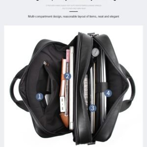 Leather Handbag Briefcase | Napa Leather Comfortable Texture Men's Real-Leather Bag