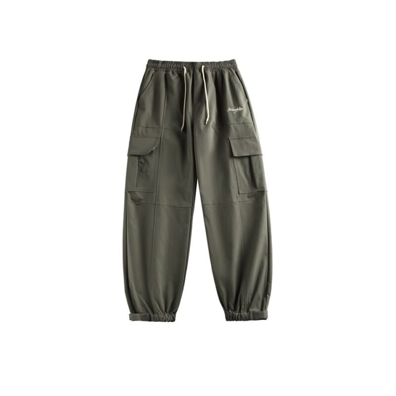Autumn Outdoor Retro Pocket Overalls – Men's Loose Straight Casual Pants for Comfort & Style
