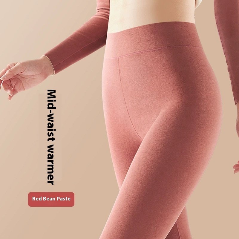 Solid Color High Waist Women's Thermal Pants – Warm & Comfortable