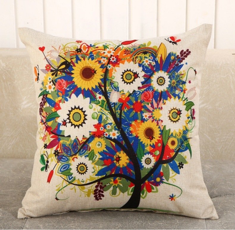 Fabric Decoration Supplies – Linen Printed Pillows for Car, Bedside, and Couch