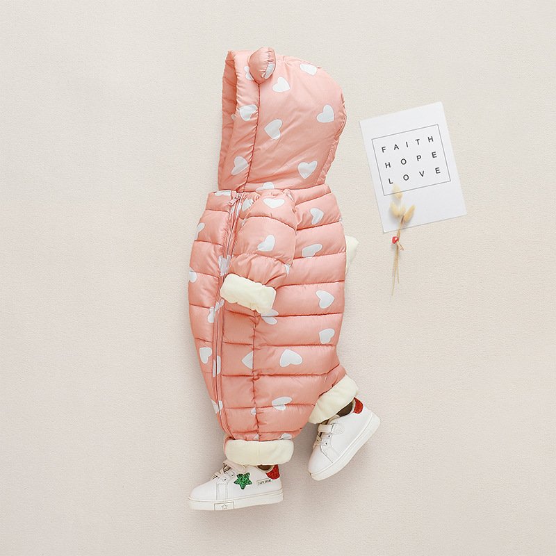 Baby Velvet Romper – Warm One-Piece Suit for Cozy Winter Comfort