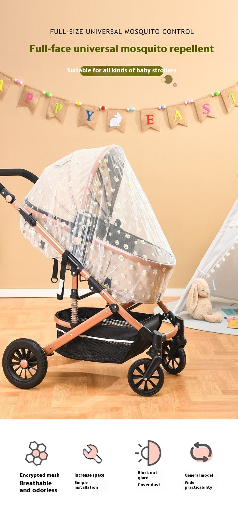 Infant Mosquito Net - Stroller Mosquito Nets for Baby Protection