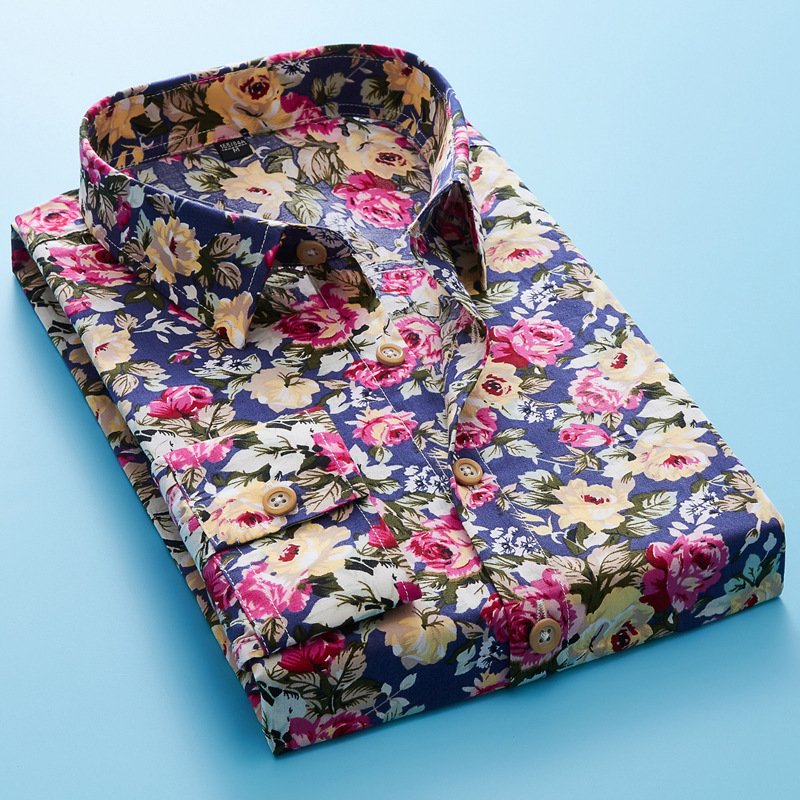 Long Sleeve Printed Casual Beach Outdoor Men's Shirt - Stylish & Comfortable Shirt for Every Adventure