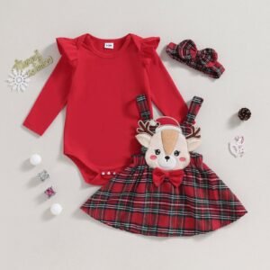 Christmas Newborn Baby Girl Clothing – Festive Outfit for Baby's First Holiday